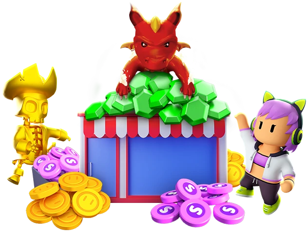 Stumble Guys 1.600 Gems dan 75 Tokens